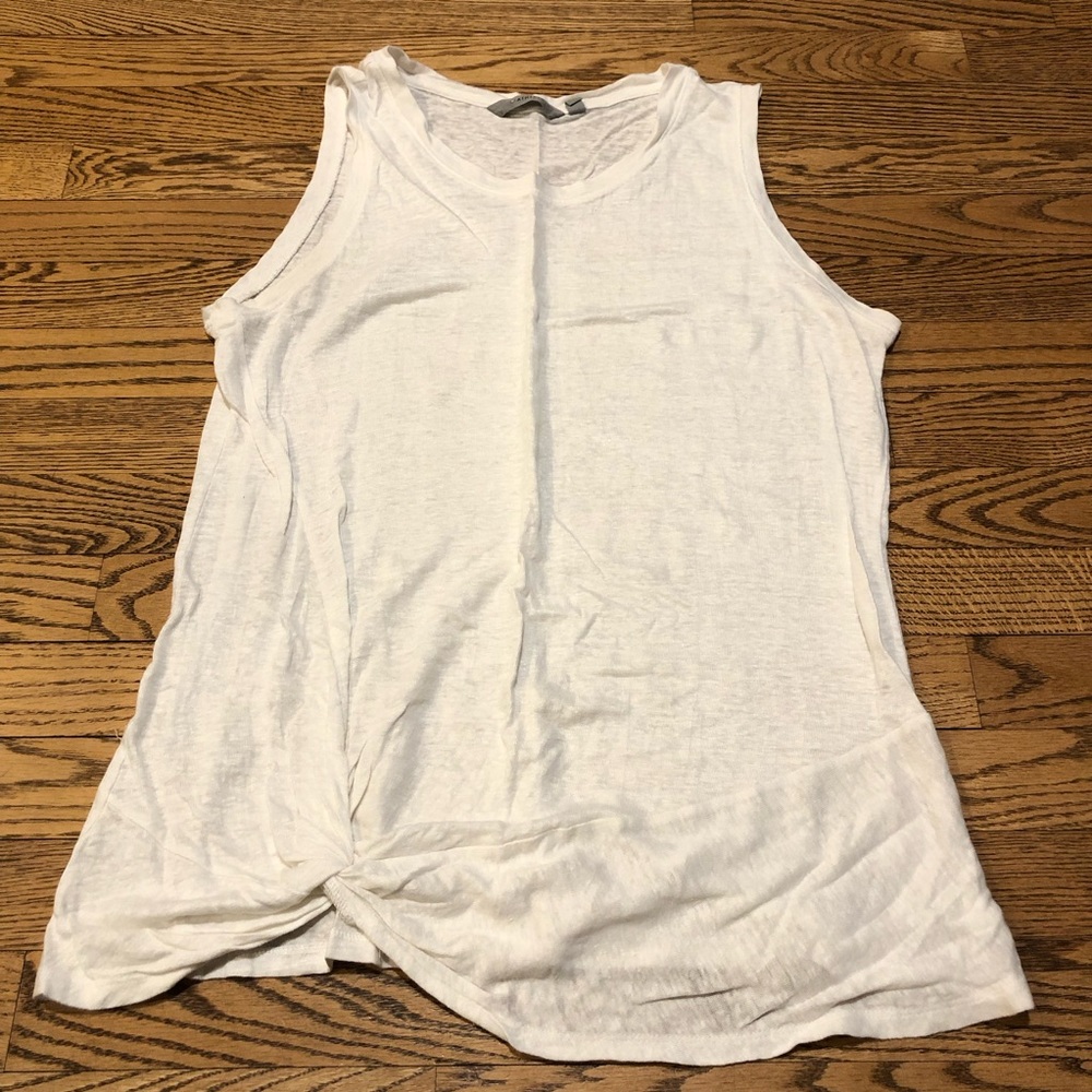Athleta Zephyr Twist Knot Tank Linen White
